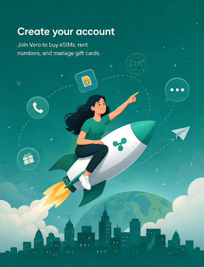 Join Vero — eSIMs, numbers, and gift cards